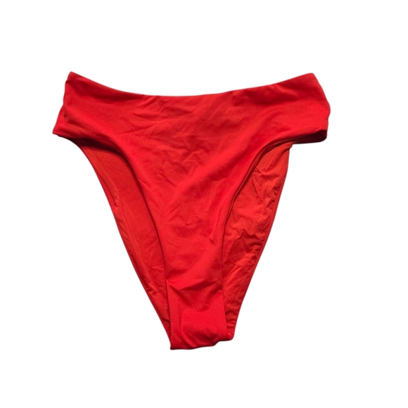 SKIMS Swim High Leg Bikini Bottom Swimsuit Panty Ruby Red Small NWT - Picture 2 of 6